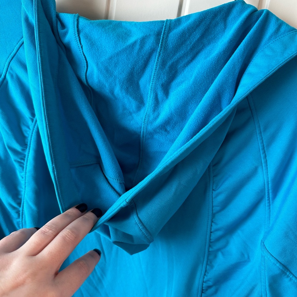 Athleta “Half Mile” Running Zip Up Jacket with Hoodie in Breaker size large - Picture 15 of 16